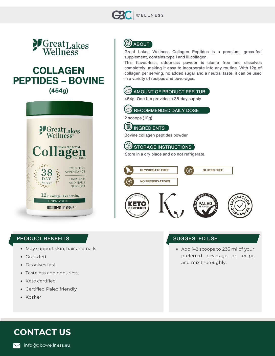 Collageen Hydrolysaat 454gr - Afbeelding 6