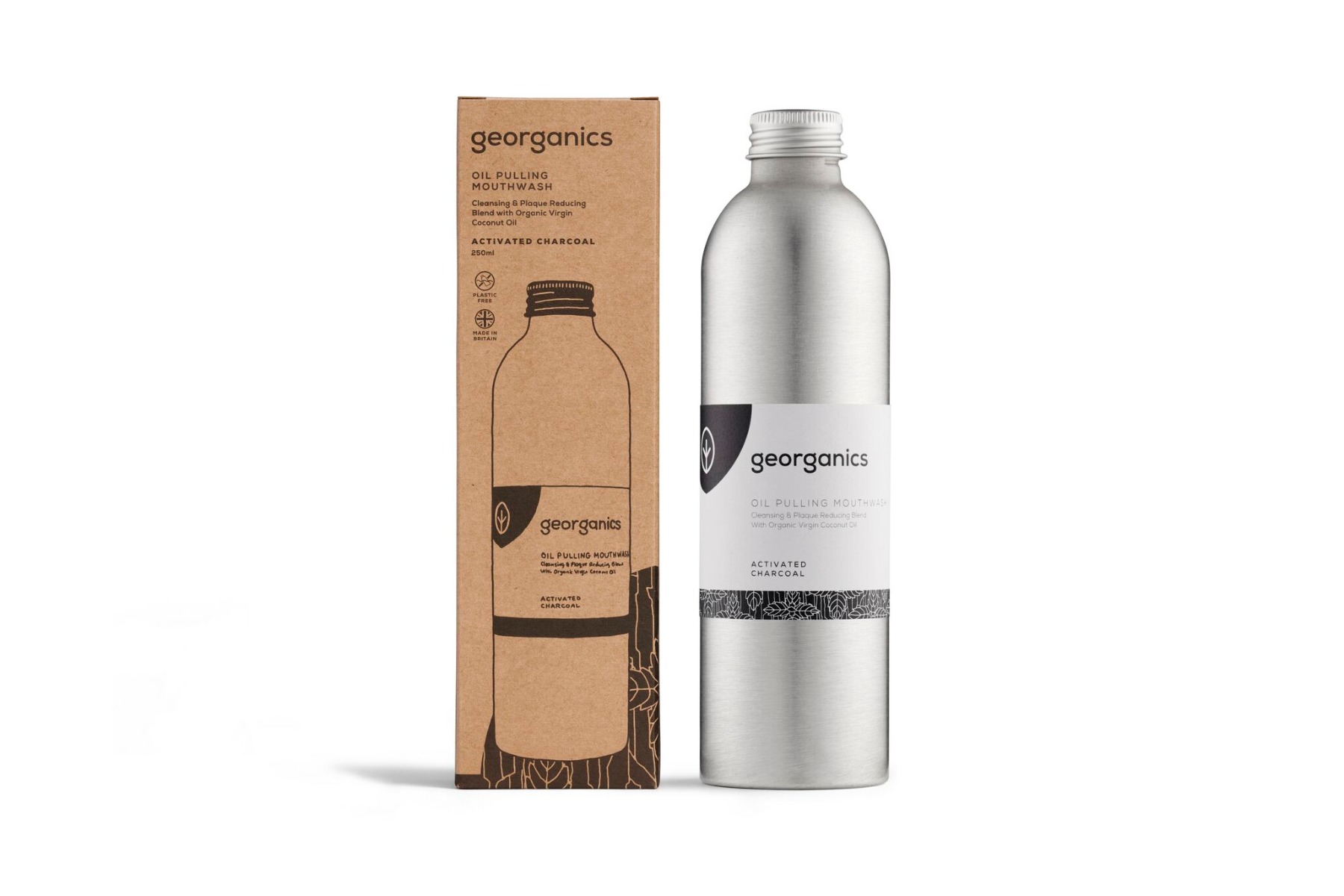 Organic Oil Pulling Mondspoeling - Charcoal - 275ml